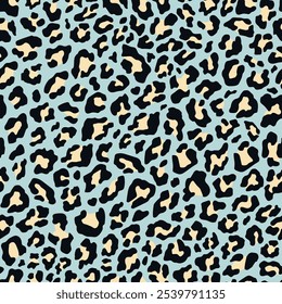  seamless leopard style. vector print of leopard skin for clothes.