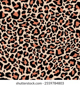 seamless leopard style. vector print of leopard skin for clothes.	