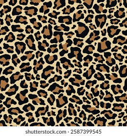 seamless leopard style. vector print of leopard skin for clothes.