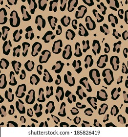 Seamless leopard vector pattern background. Great for printing on fabric, wrapping paper. Leopard skin pattern.