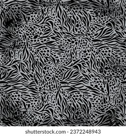 seamless leopard zebra pattern suitable for textile printing