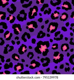 Seamless leopard and zebra pattern. Vector.