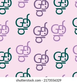 Seamless letter pattern, alphabet style background