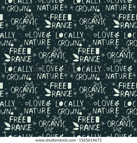 Seamless lettering pattern black and white