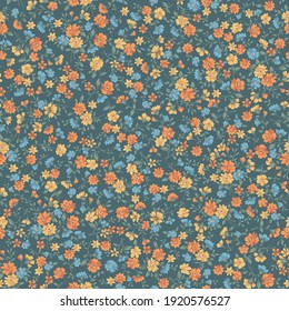 Seamless and liberty style cute floral pattern,