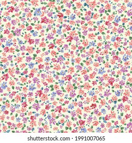 Seamless and liberty style cute floral pattern,