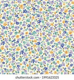 Seamless and liberty style cute floral pattern,