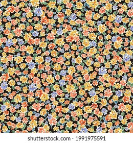 Seamless and liberty style cute floral pattern,