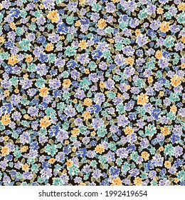 Seamless and liberty style cute floral pattern,