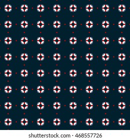 seamless life buoy pattern and background vector illustration