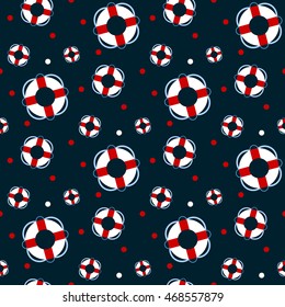 seamless life buoy pattern and background vector illustration