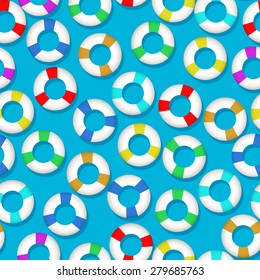 Seamless life saver buoy pattern 