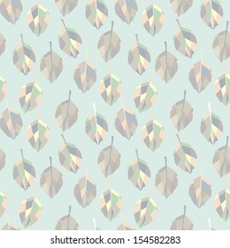 seamless light  autumn pattern in cubist style