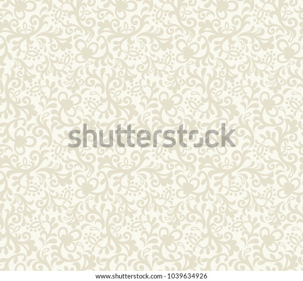 Seamless Light Background Beige Floral Pattern Stock Vector Royalty Free 1039634926