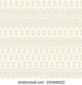 Seamless light background with beige pattern in baroque style. Vector retro illustration. Ideal for printing on fabric or paper for wallpapers, textile, wrapping. 