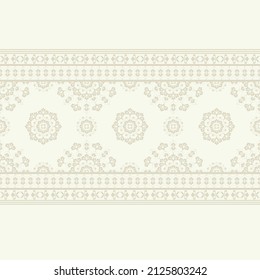 Seamless light background with beige pattern in baroque style. Vector retro illustration. Ideal for printing on fabric or paper for wallpapers, textile, wrapping. 