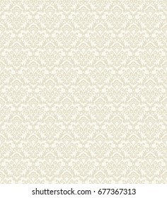 Seamless Light Background Beige Pattern Baroque Stock Vector (Royalty ...