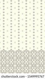 Seamless light background with brown pattern in baroque style. Vector retro illustration. Ideal for printing on fabric or paper for wallpapers, textile, wrapping. 