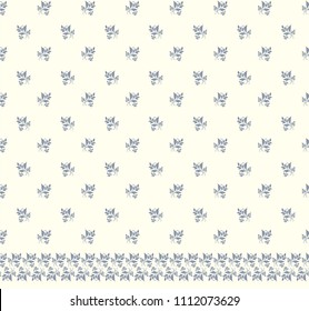 Seamless light background with grey leaves. Vector retro illustration. Ideal for printing on fabric or paper for wallpapers, textile, wrapping. 