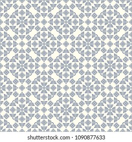 Seamless light background with grey pattern in baroque style. Vector retro illustration. Ideal for printing on fabric or paper for wallpapers, textile, wrapping. 