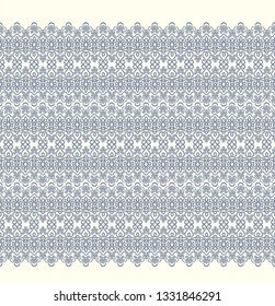 Seamless light background with grey pattern in baroque style. Vector retro illustration. Ideal for printing on fabric or paper for wallpapers, textile, wrapping. 