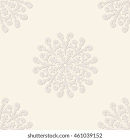 Seamless light background with ornament. Vector illustration
