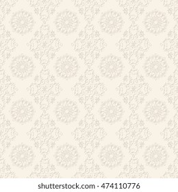 Seamless light background with ornament. Vector illustration