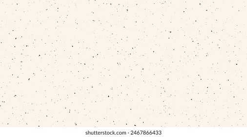 Seamless light beige grunge with grain noise rustic background. Vintage ecru natural paper with flecks, particles, dots, speckles, specks. Minimalist simple organic wallpaper vector illustration