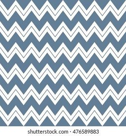 Seamless light blue basic zigzag pattern with a stripe vector