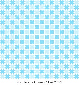 seamless light blue cross pattern, vector illustration