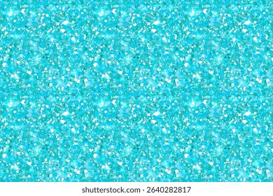 Seamless light blue Glitter Background with Sparkles and Shine. Rose glitter, sparkles and light reflections bg. Festive, girly or glam themed texture design. Vector illustration. EPS 10.