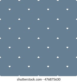 Seamless light blue hearts pattern vector