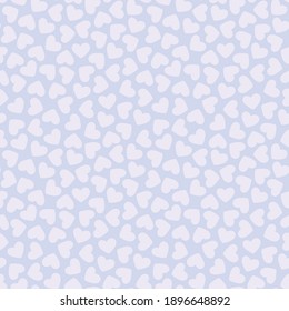 Seamless Light Blue Monotone Heart Shape Pattern
