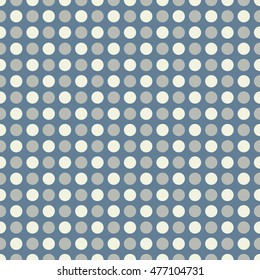Seamless light blue op art circles textile pattern vector