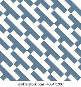 Seamless light blue op art textile mod pattern vector
