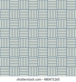 Seamless light blue oriental striped geometric pattern vector