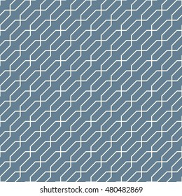Seamless light blue pointy moroccan geometric pattern vector