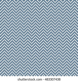 Seamless light blue vintage pixel zigzag pattern vector