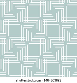 Seamless light blue and white background for your designs. Modern vector white ornament. Geometric abstract pattern