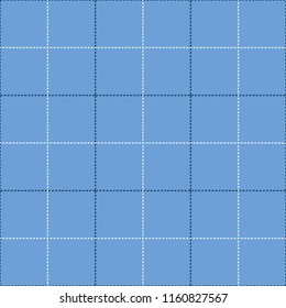 Seamless light blue and white textile plaid check tattersall pattern vector