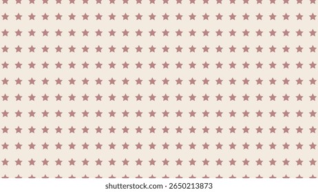 Seamless light brown background with charming solid maroon stars. Versatile for backgrounds, textiles, or gentle themes.