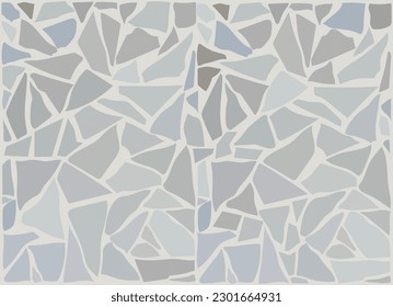 Seamless light color mosaic tiles.Vector crack stone marble background.marble texture. Fragments of ceramic tiles graphic design.
