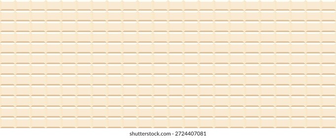 Fundo de creme de luz sem costura de repetição de textura retangular horizontal wafer