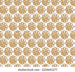 Seamless light floral pattern,Funny colorful flower in watercolor. Hand drawn watercolor seamless pattern with yellow flowers on a white background for your disign.