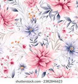 seamless light flower pattern on background