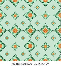 Seamless light green classic damask pattern, art print ornament, designed for rugs, doormats, wallpapers, wrapping papers, fabrics and clothing.