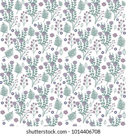 Seamless light green realistic leaf pattern. Vector illustration