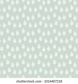 Seamless light green realistic leaf pattern. Vector illustration