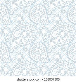 Seamless light paisley texture 