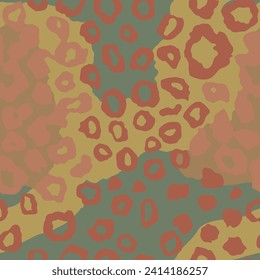 Seamless Light Safari Modern Cheetah Surface Print. Dark Continuous Decoration Trendy Leather, Seamless Ornament Background. Repetitive Camo Jungle Textile Design.